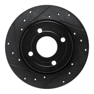 Ford Ecosport Brake Rotor (1) - Rear Left - R1 Concepts - Drilled & Slotted - Black - `18-`22